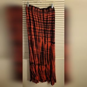 Black/red long skirt size 2X